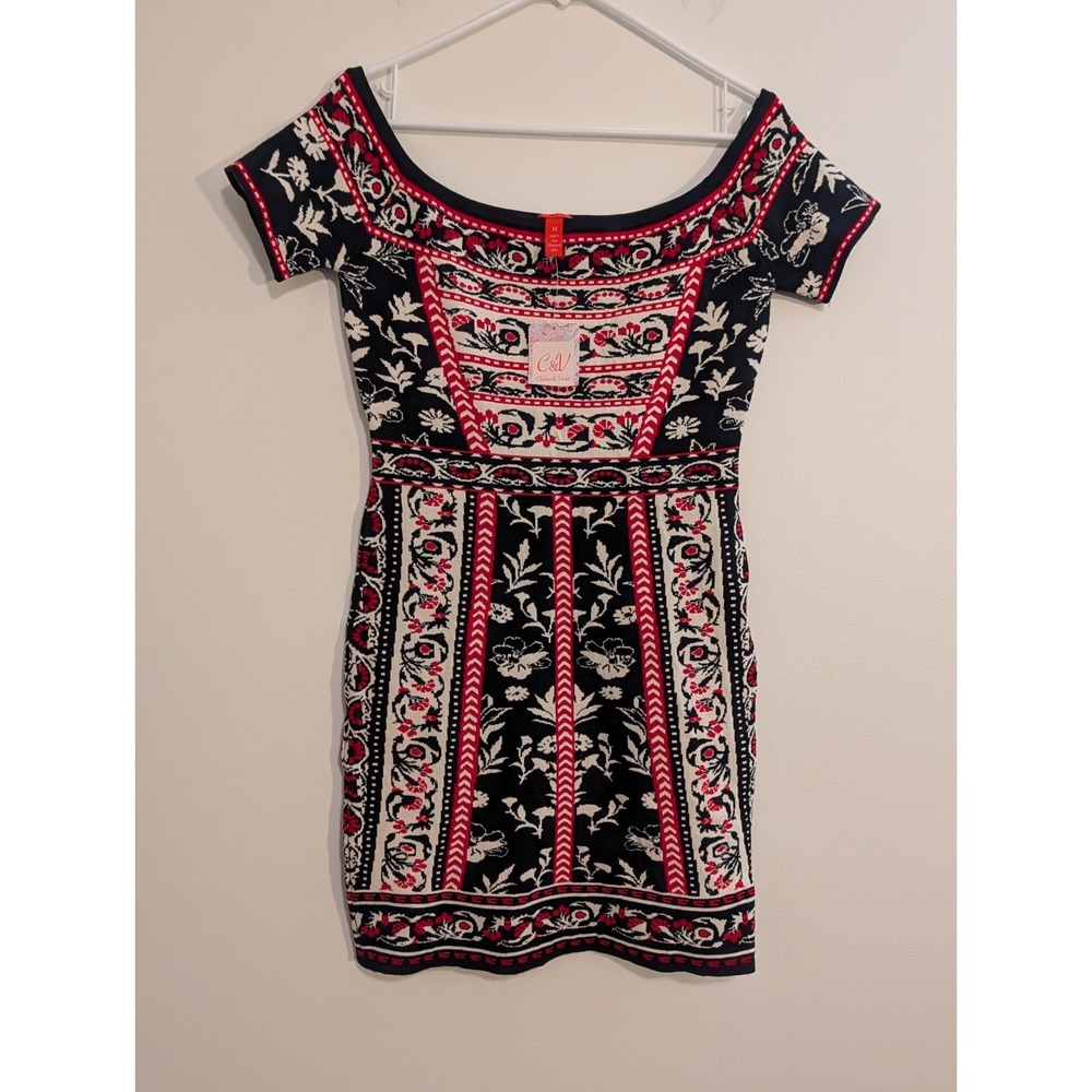 NWT! Chelsea & Violet Anthropologie Tapestry Stretch Mini Bodycon Dress Medium